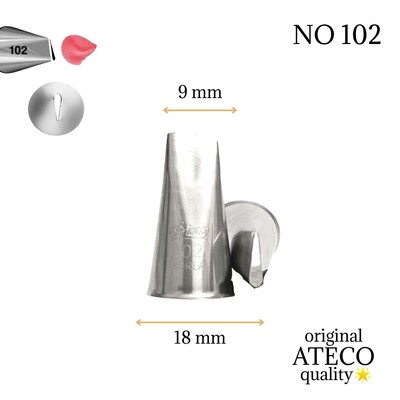 Krema sıkma duy ucu no: 102 düz petal (9 mm ağız çapı) - Thumbnail