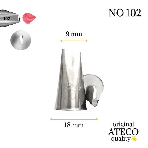 Krema sıkma duy ucu no: 102 düz petal (9 mm ağız çapı)