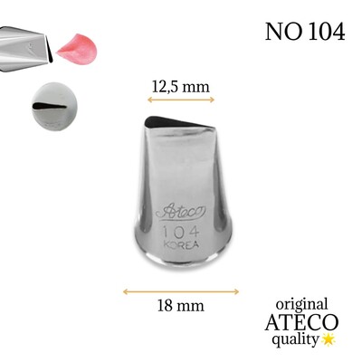 Ateco - Piping tip nozzle no:104 straight petal (12,5 mm openning)
