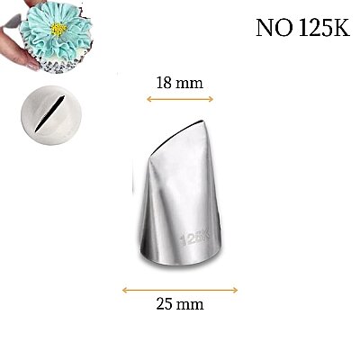 Krema sıkma duy ucu no: 125K Kore petal (18 mm ağız çapı)