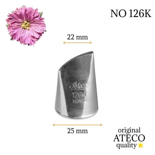 Krema sıkma duy ucu no: 126K Kore petal (22 mm ağız çapı)