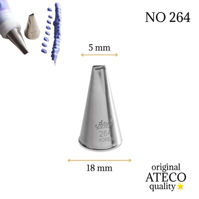 Ateco - Piping tip nozzle no:264 mini straight petal (5 mm openning)