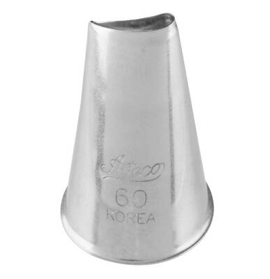 Krema sıkma duy ucu no: 60 kavisli petal (9,5 mm ağız çapı) - 1