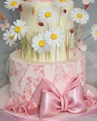 Paku Malzeme - Mesh Stencil; Butterfly Garden (1)