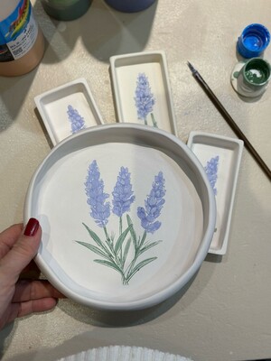 Mesh Stencil Ceramic Col. Flowers Set-2 (33*22 cm) - Thumbnail