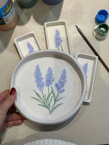 Mesh Stencil Ceramic Col. Flowers Set-2 (33*22 cm)
