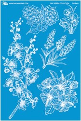 Paku Malzeme - Mesh Stencil Ceramic Col. Flowers Set-2 (33*22 cm)