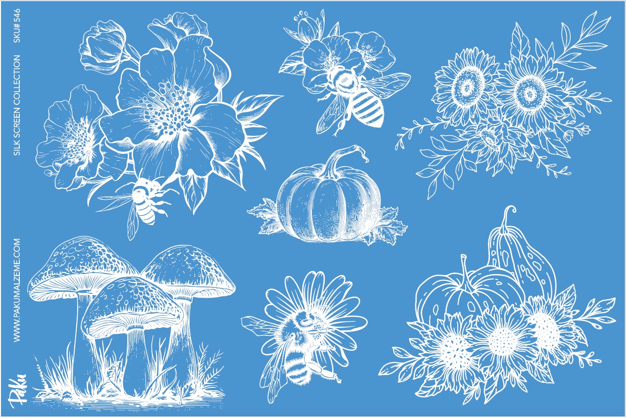 Mesh Stencil Ceramic Collection Autumn Theme (33*22 cm)