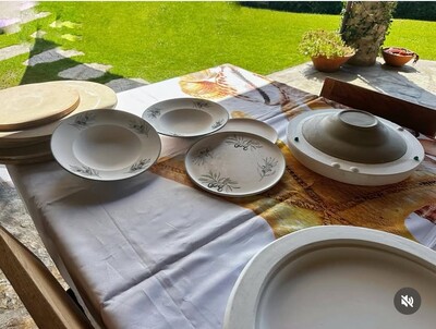 Mesh Stencil Ceramic Collection Olive Theme-2 (22*22 cm) - Thumbnail