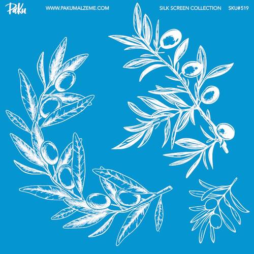 Mesh Stencil Ceramic Collection Olive Theme-2 (22*22 cm)