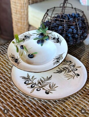 Paku Malzeme - Mesh Stencil Ceramic Collection Olive Theme-2 (22*22 cm) (1)