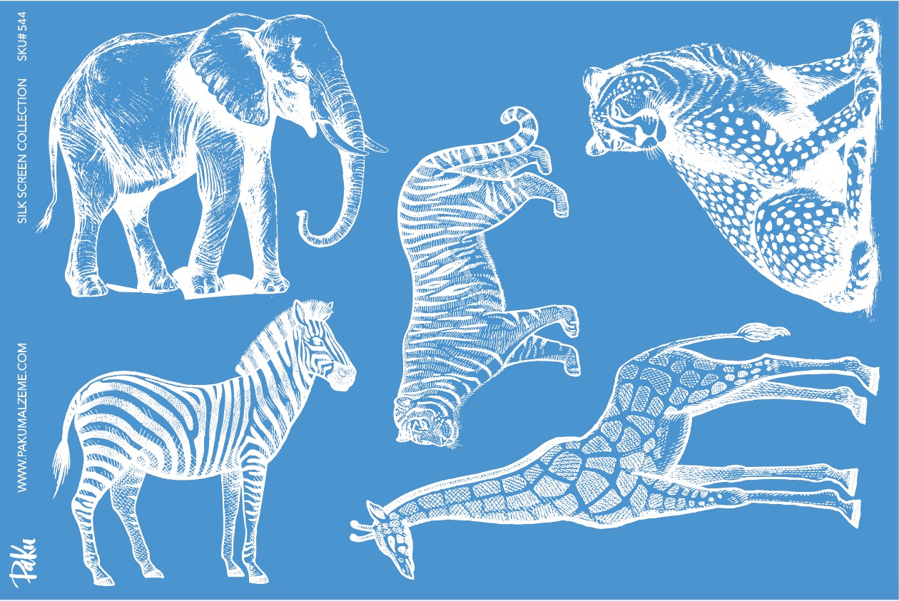 Mesh Stencil Ceramic Collection Safari Theme (33*22 cm)