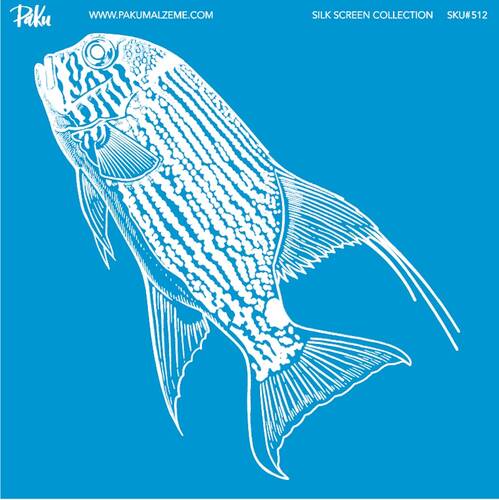 Mesh Stencil Ceramic Collection Sea Food Fish-2 ( 22*22 cm)
