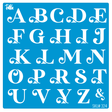 Mesh Stencil Ceramic Mug Col. Alphabet Retro; 10*10 cm