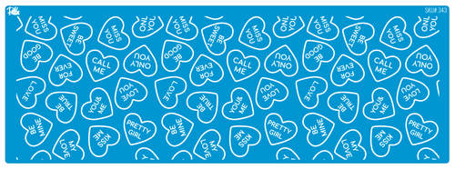 Mesh Stencil Ceramic Mug Col. Candy Hearts