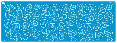 Paku Malzeme - Mesh Stencil Ceramic Mug Col. Candy Hearts