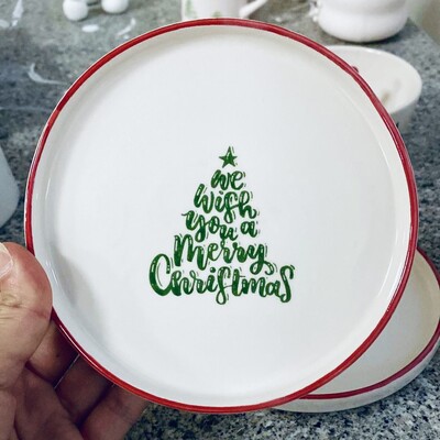 Mesh Stencil Ceramic Cup Col. Christmas Elements-1; 20*10 cm - Thumbnail