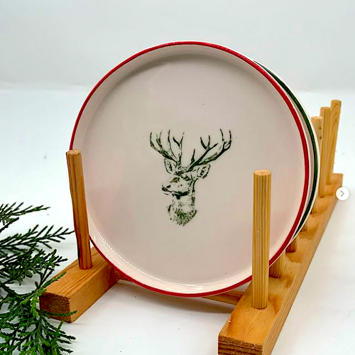 Mesh Stencil Ceramic Cup Col. Christmas Elements-1; 20*10 cm