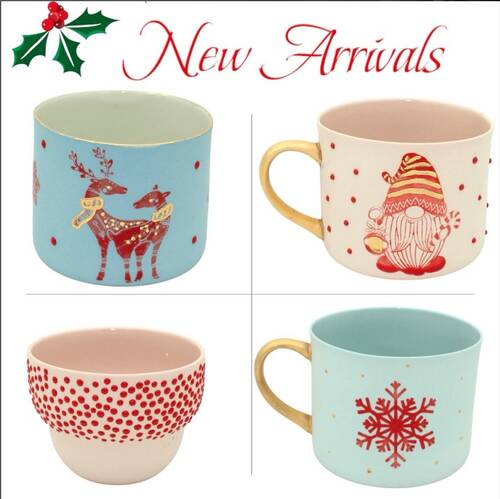 Mesh Stencil Ceramic Cup Col. Christmas Elements-3; 20*10 cm