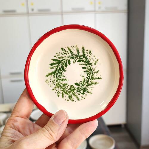 Mesh Stencil Ceramic Cup Col. Christmas Elements-5 (22*11 cm)