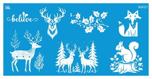 Mesh Stencil Ceramic Cup Col. Christmas Elements-7 (22*11 cm)