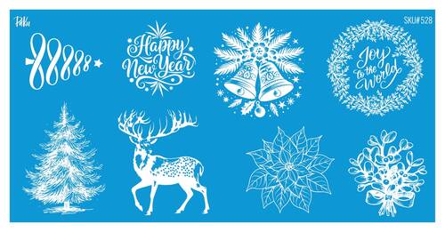 Mesh Stencil Ceramic Cup Col. Christmas Elements-8 (22*11 cm)