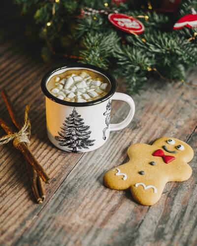 Mesh Stencil Ceramic Cup Col. Christmas Elements-9 (22*11 cm)