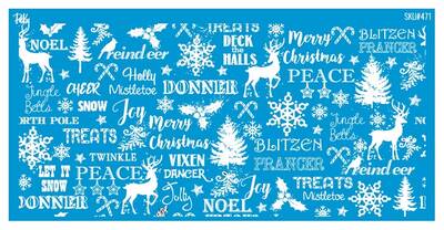 Mesh Stencil Ceramic Cup Col. Christmas Quotes (22*11 cm)