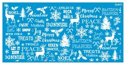 Paku Malzeme - Mesh Stencil Ceramic Cup Col. Christmas Quotes (22*11 cm)