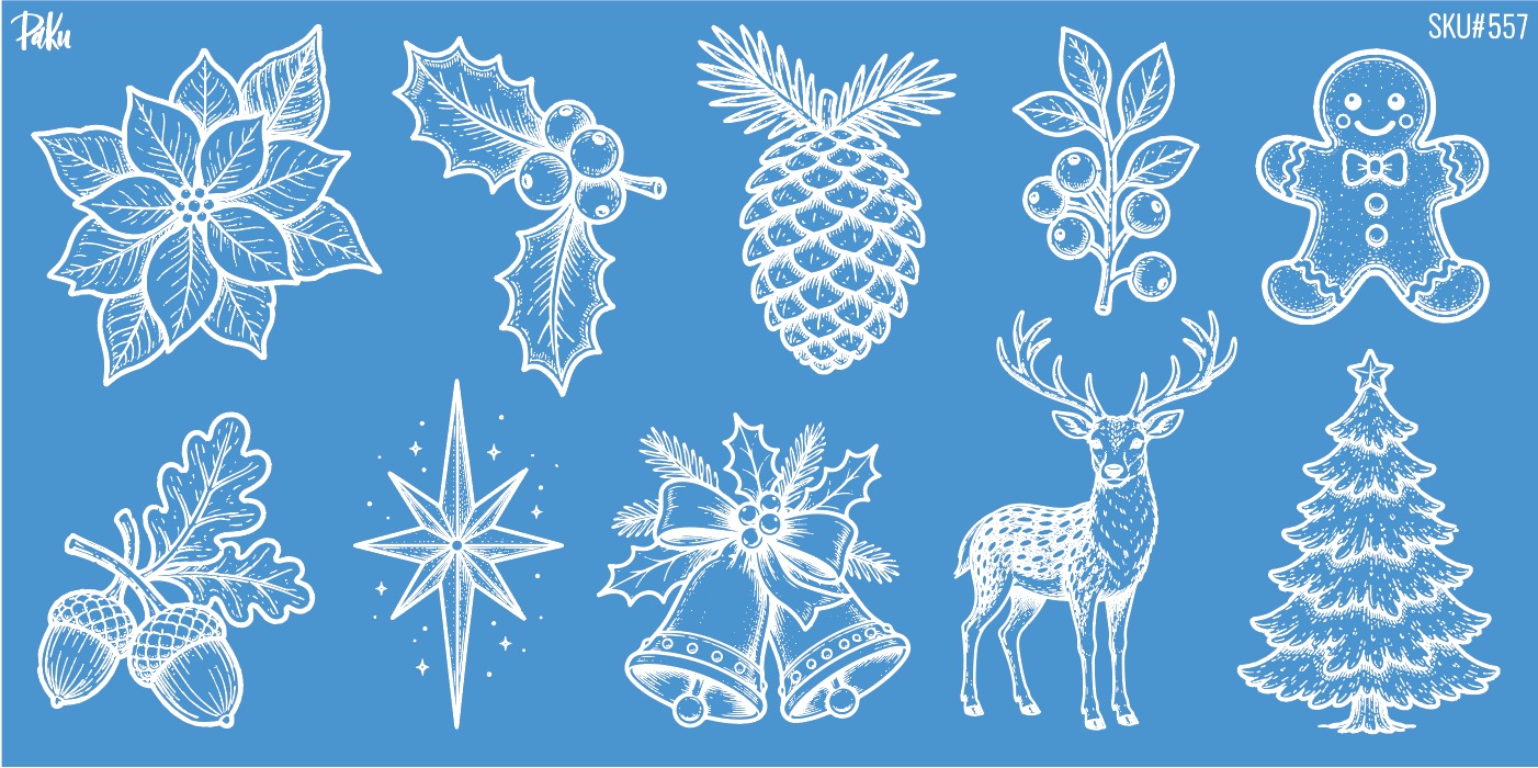 Mesh Stencil Ceramic Cup Col. Christmas Theme-2 (22*11 cm) (1)
