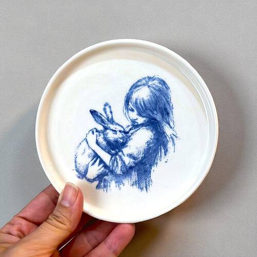 Mesh Stencil Ceramic Cup Col. Easter Collage