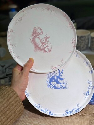 Mesh Stencil Ceramic Cup Col. Easter Collage - Thumbnail