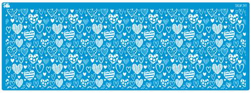 Mesh Stencil Ceramic Mug Col. Funny Hearts