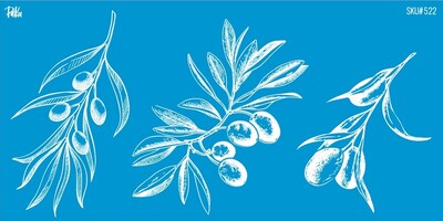 Paku Malzeme - Mesh Stencil Ceramic Cup Col. Olives-1 (22*11 cm)