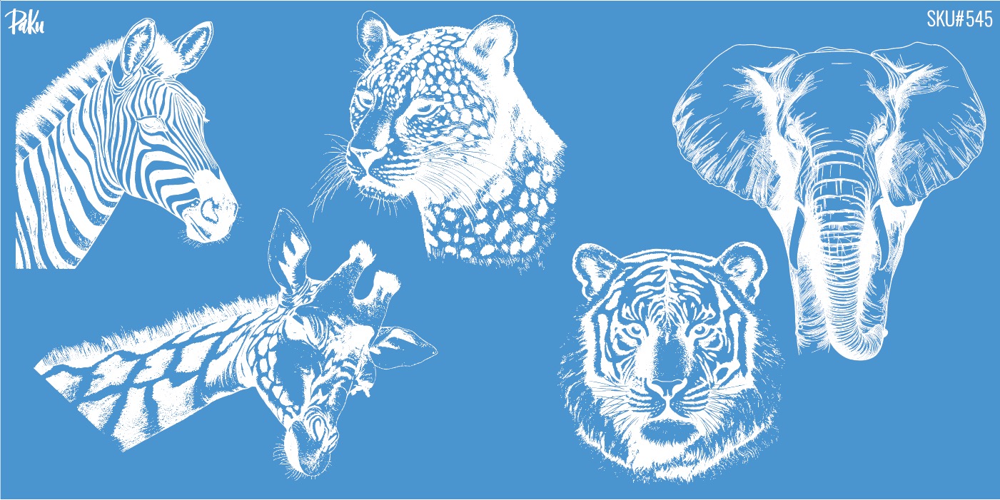 Mesh Stencil Ceramic Cup Col. Safari Theme (22*11 cm) - 1