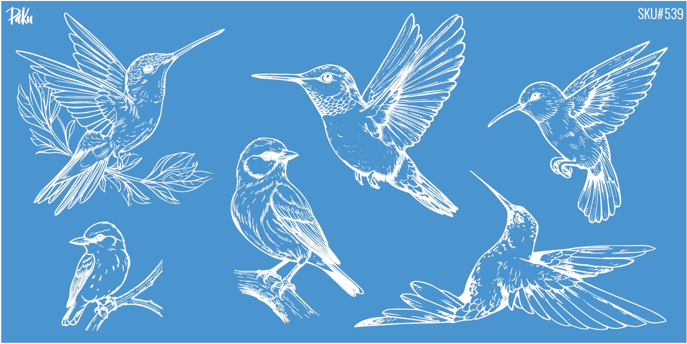 Mesh Stencil Ceramic Cup Col. Spring Birds (22*11 cm)