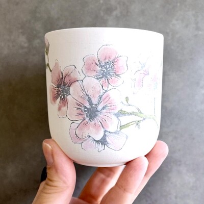 Mesh Stencil Ceramic Cup Col. Spring Florals - Thumbnail