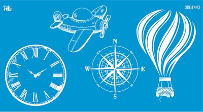 Paku Malzeme - Mesh Stencil Crystal Collection; Vintage Elements ( 20*11 cm)