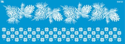 Paku Malzeme - Mesh Stencil Ceramic Mug Col. Borders; 30*10 cm