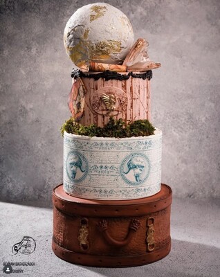 Mesh Stencil; Cherub in Floral Poetry - Thumbnail