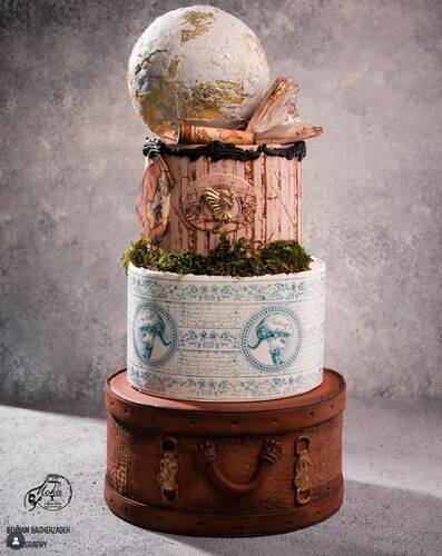 Mesh Stencil; Cherub in Floral Poetry