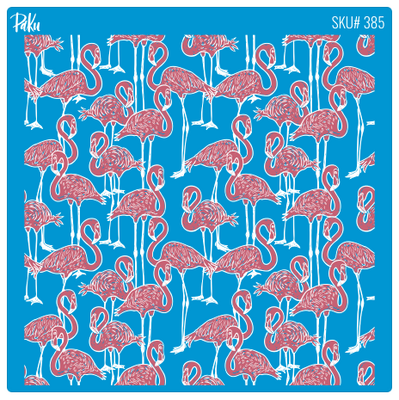 Silk Screen Mini Coll.; 2-Tier Flamingos