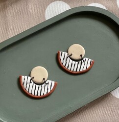 Paku Malzeme - Mesh Stencil Cookie Clay Collection; Abstract Stripes (1)