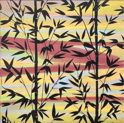 Mesh Stencil Cookie Clay Collection; Bamboo