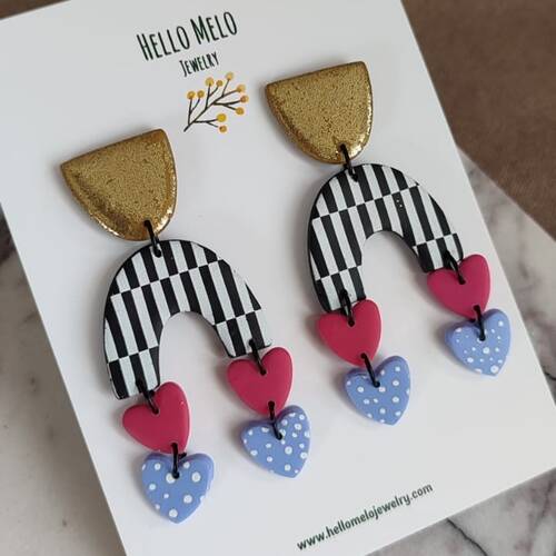 Mesh Stencil Cookie Clay Collection; Broken Stripes