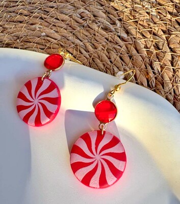 Paku Malzeme - Mesh Stencil Cookie Clay Collection; Candy Cane Swirls (11*11 cm) (1)