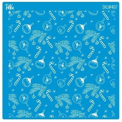 Mesh Stencil Cookie Clay Collection; Christmas Background-3