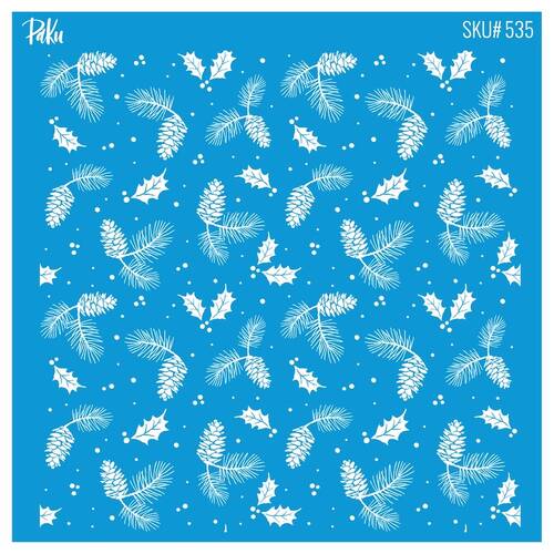 Mesh Stencil Cookie Clay Collection; Christmas Theme-2 (11x11 cm)