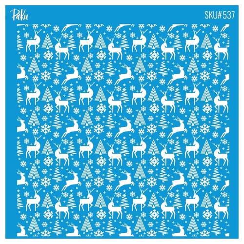 Mesh Stencil Cookie Clay Collection; Christmas Theme-4 (11x11 cm)