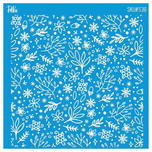 Mesh Stencil Cookie Clay Collection; Christmas Theme-3 (11x11 cm)